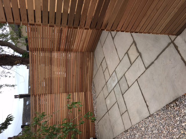 Cedar Rail Fencing and Stone Paving