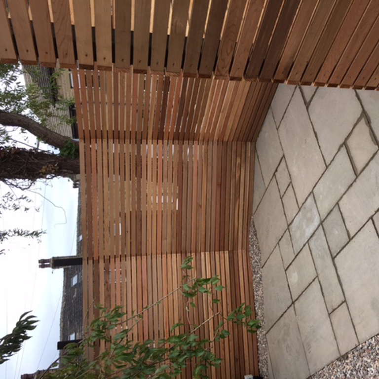 Cedar Rail Fencing and Stone Paving