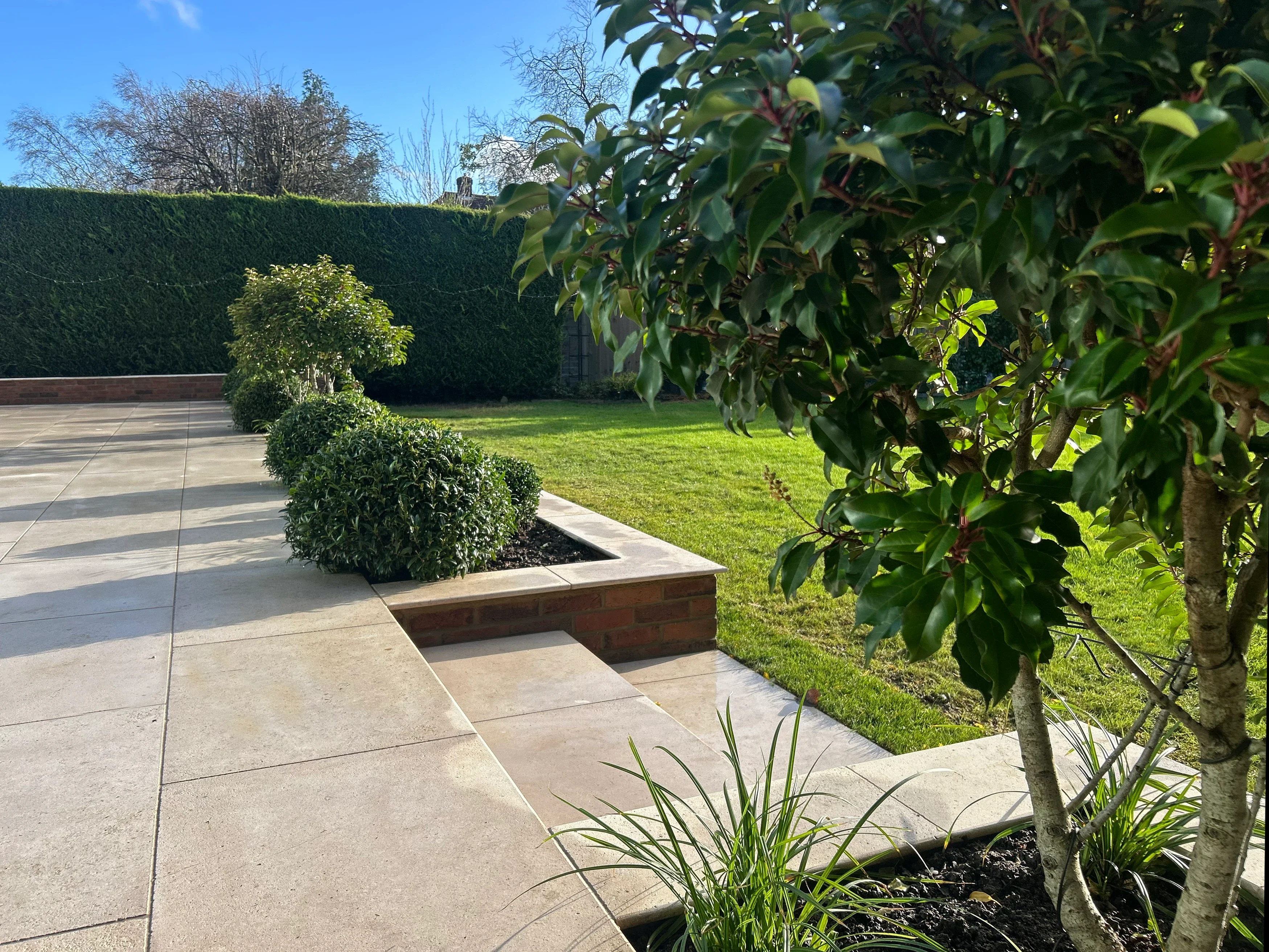 Egyptian limestone patio