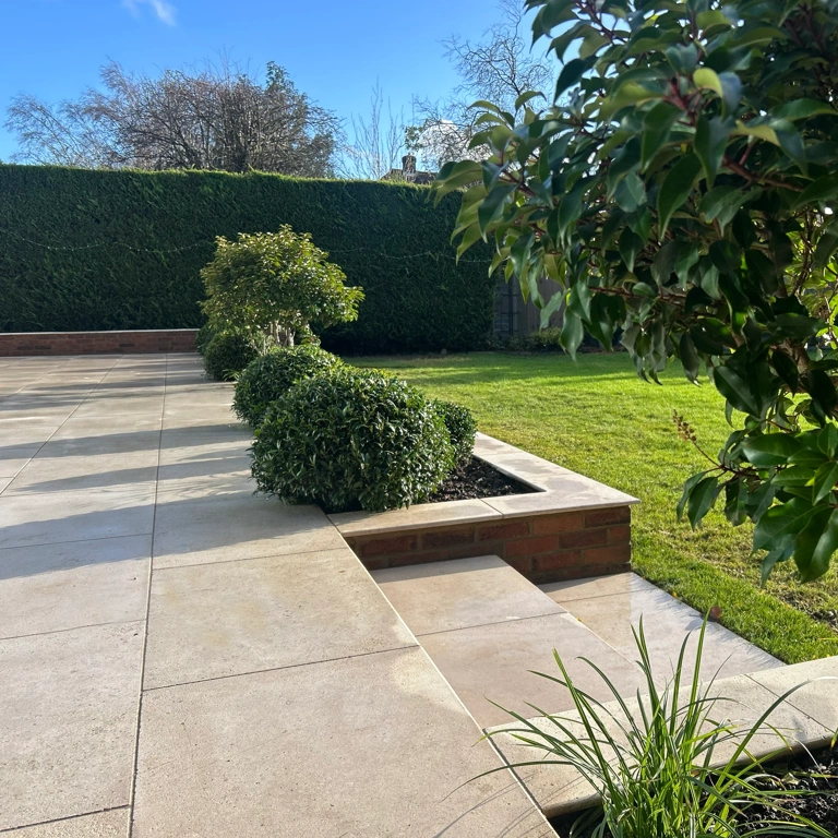 Egyptian limestone patio