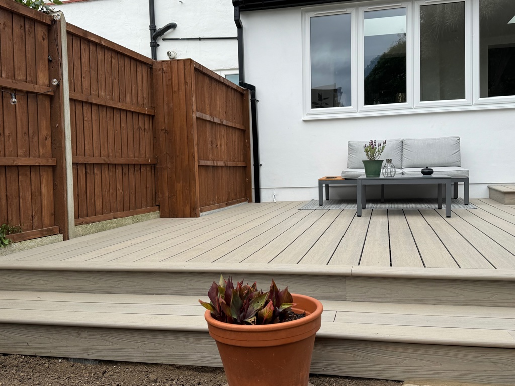 Composite decking and steps