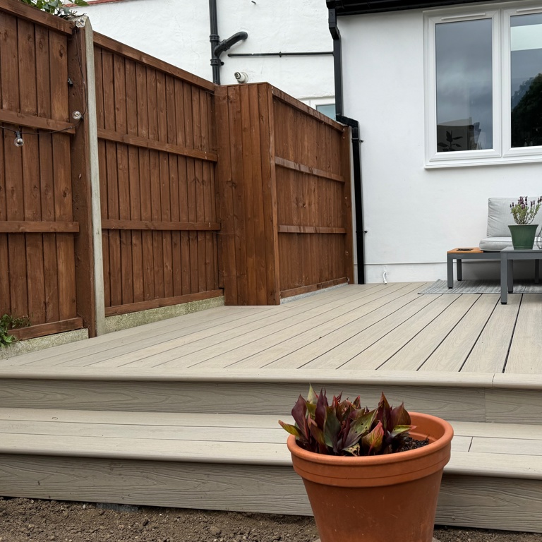 Composite decking and steps