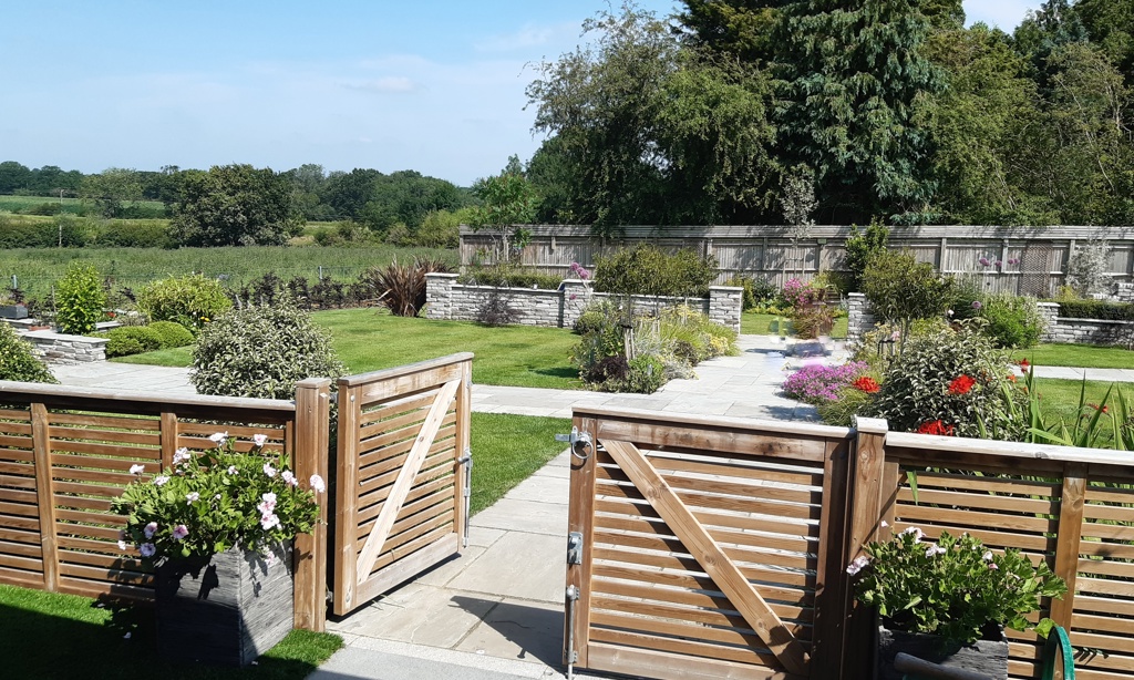 Gates into wider garden