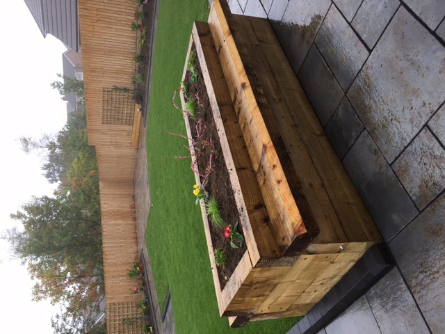 Raised Planter made with Sleepers