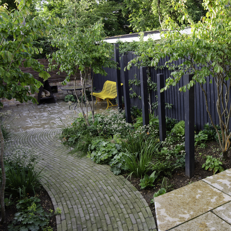 The view to the dining terrace