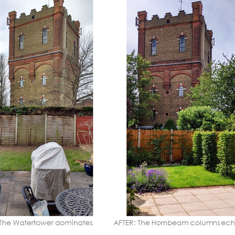 Watertower garden – Uxbridge – Before & after