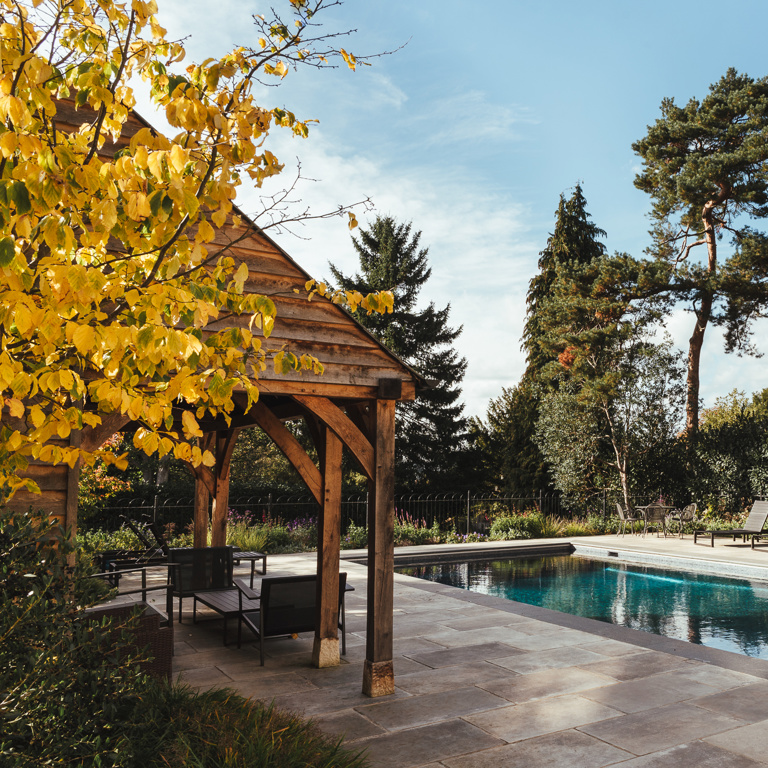 Secluded area for enjoying summer evenings and entertaining guests