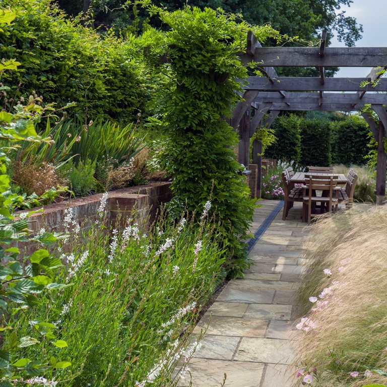 Poolside pergola