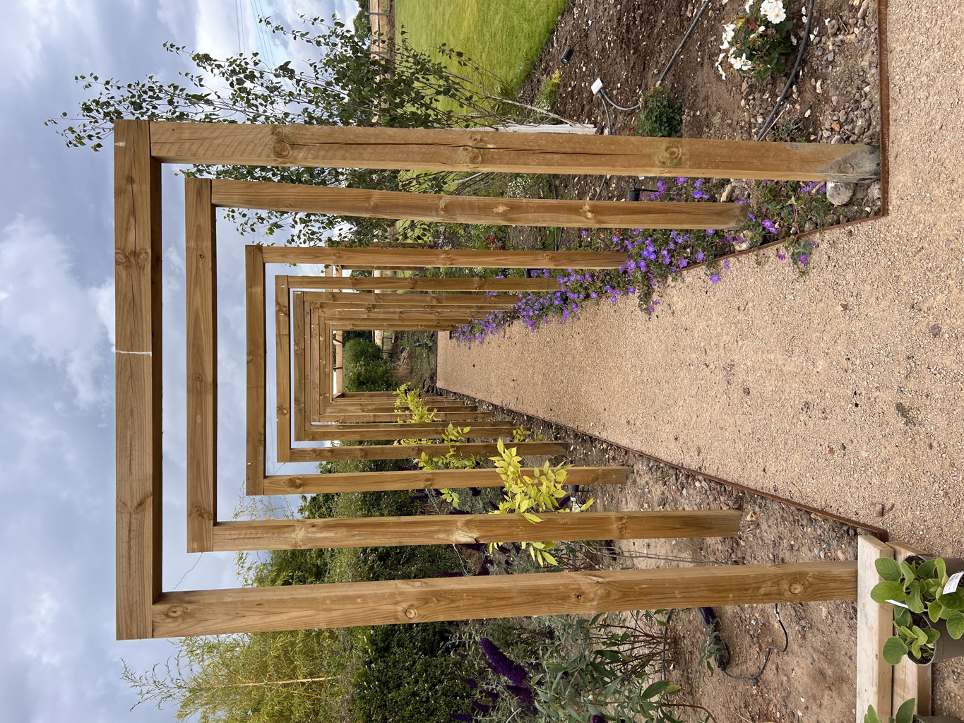Archway leading to pergola