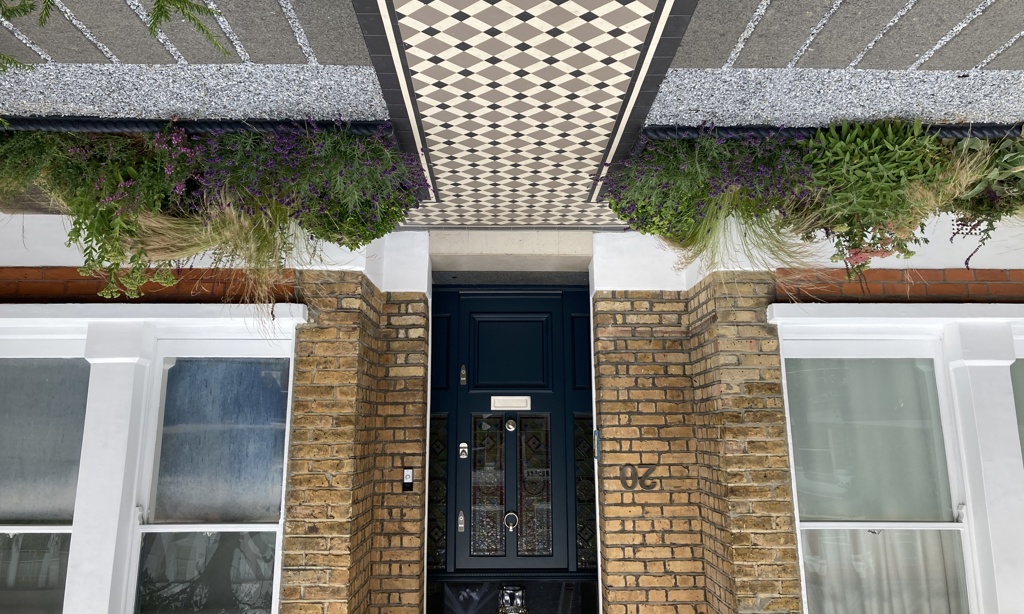 Victorian tile path to front door