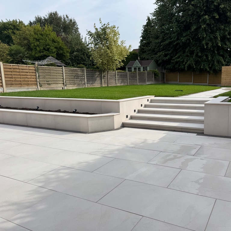 Raised low level planter and Jacksons fencing