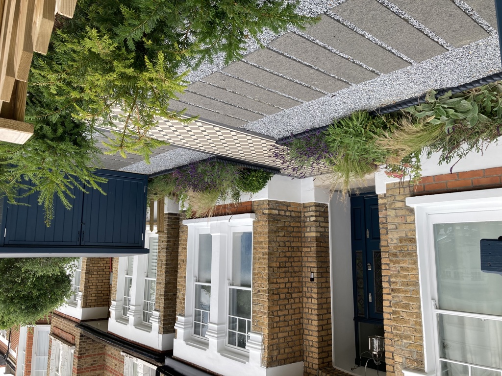 View across to bin storage