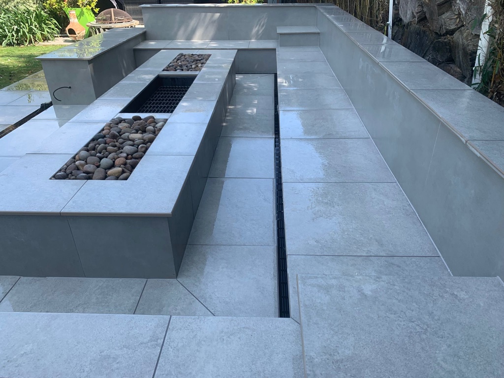 Firepit and seating area