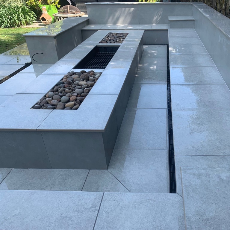 Firepit and seating area