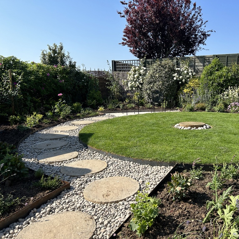 Near completion as we were planting