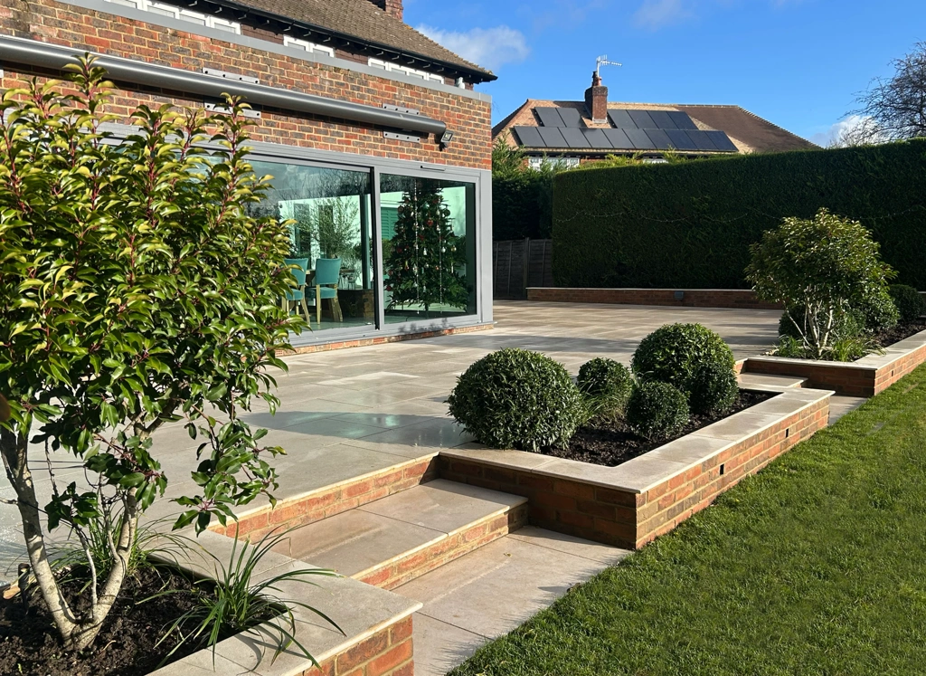 Egyptian limestone patio