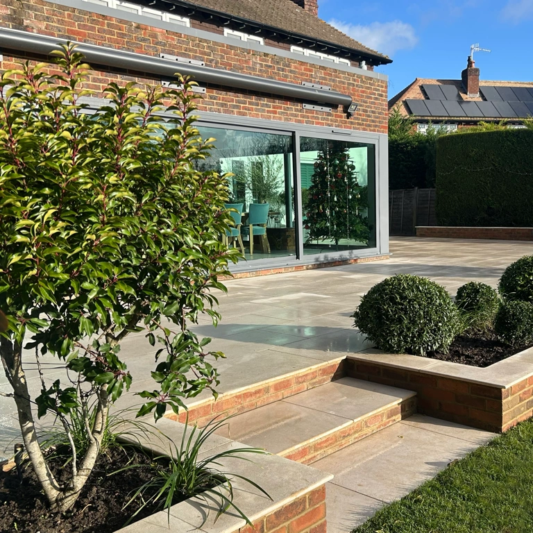 Egyptian limestone patio