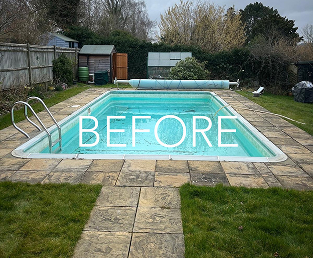 Sunken Limestone Patio