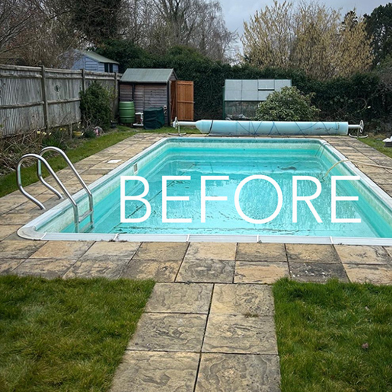 Sunken Limestone Patio