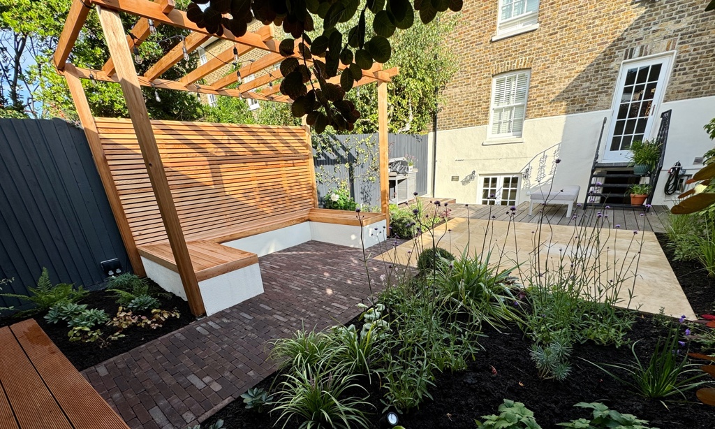 View from garden room towards house
