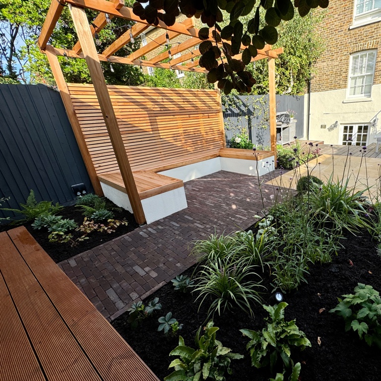 View from garden room towards house