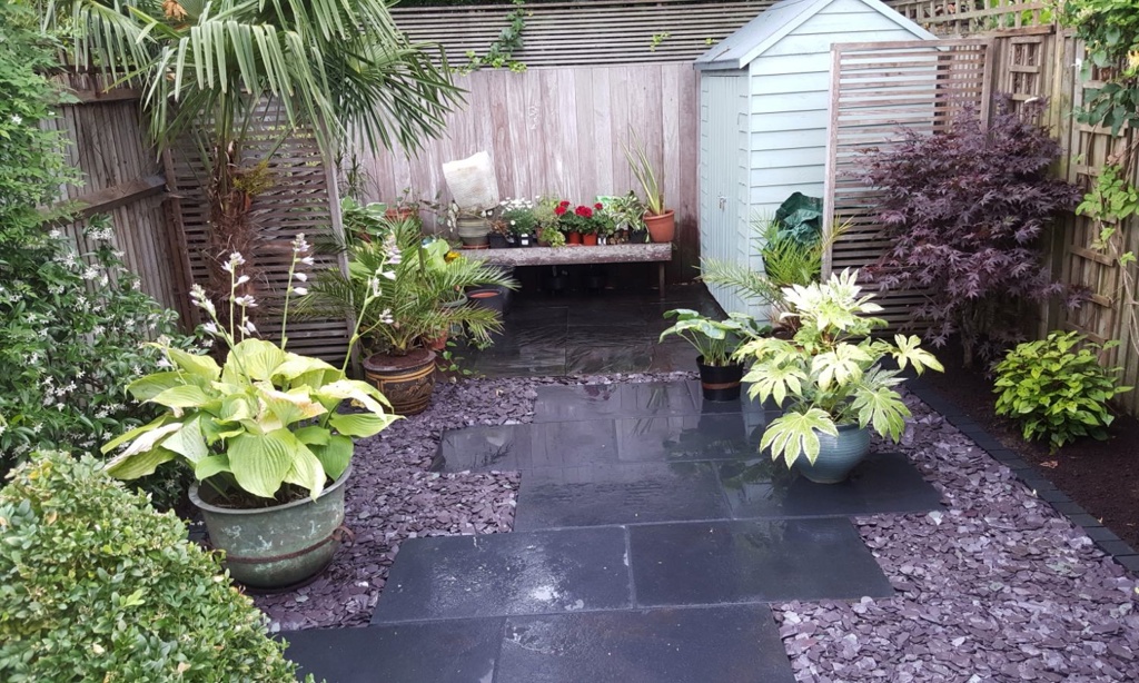 Small cottage style garden