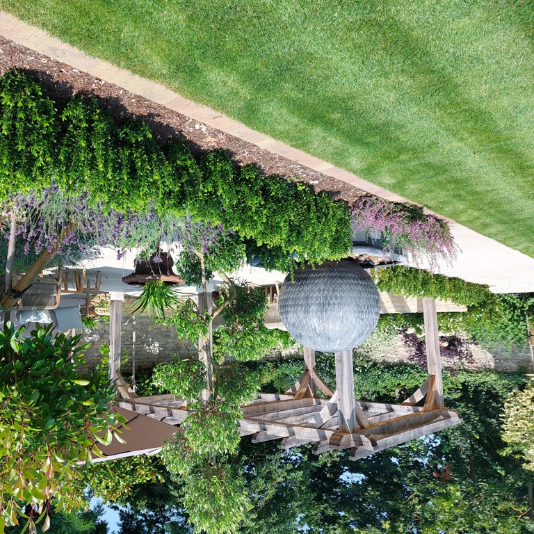 The Upper Patio And Pergola