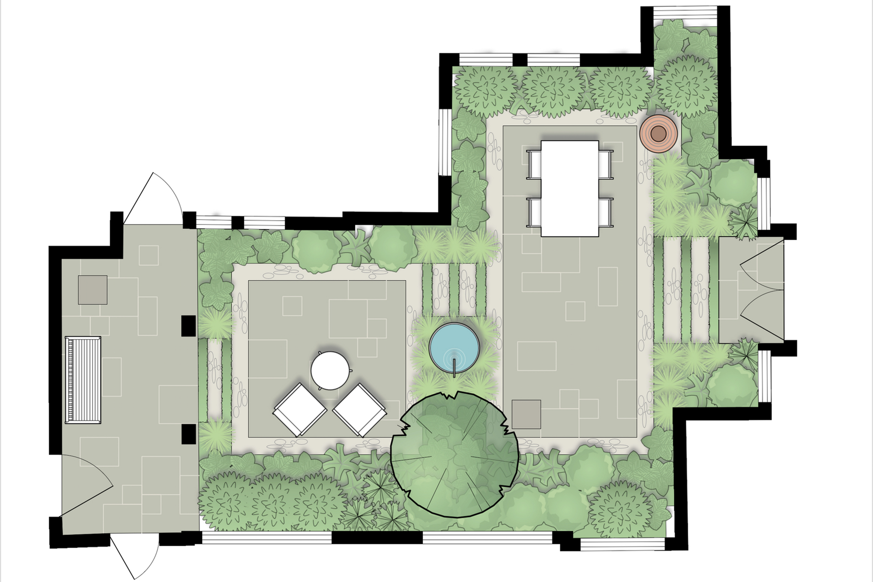 Courtyard Garden Design Masterplan