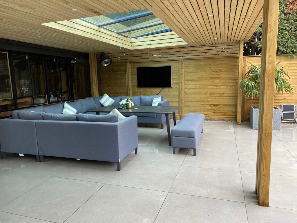 Roofed Gazebo with skylights