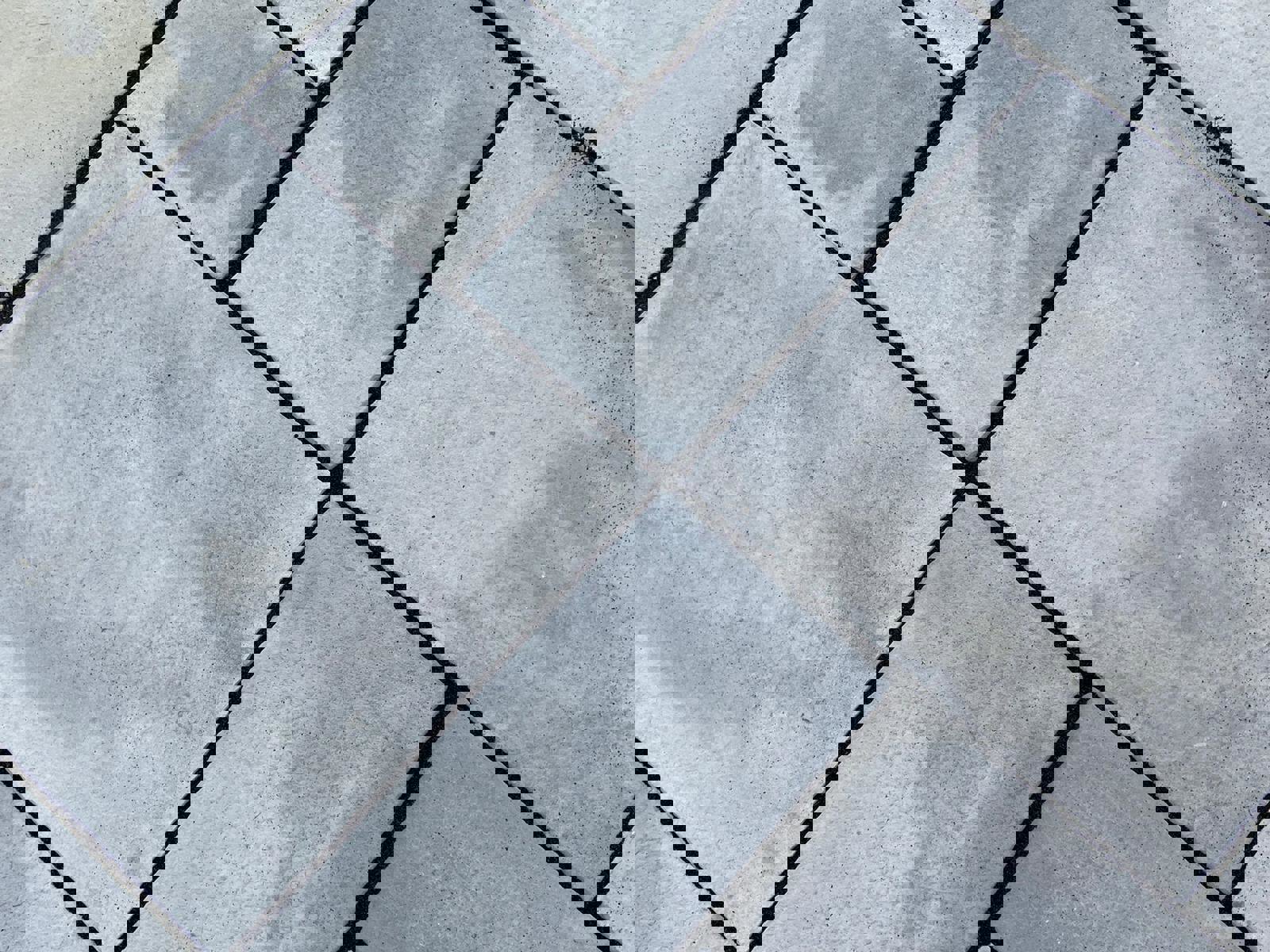 Grey Pavings with Black Pointing Gaps