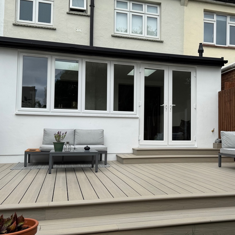 Composite decking and steps
