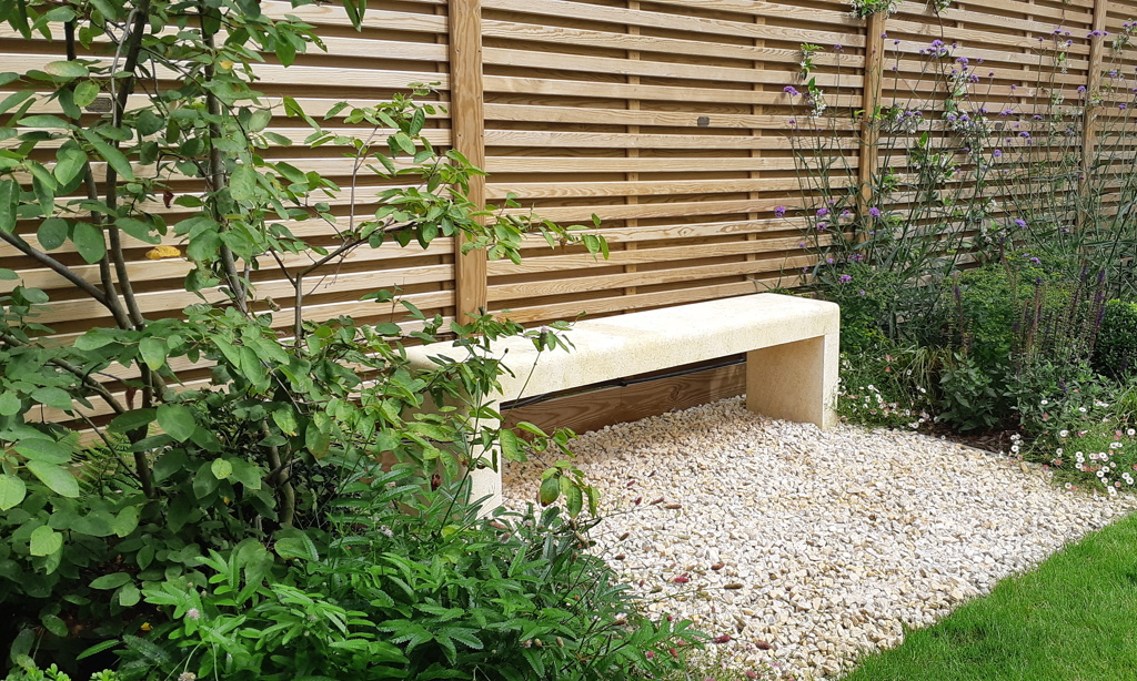 Limestone bench