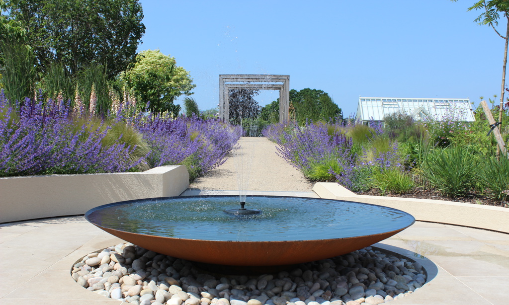 CorTen Steel bowl and Long Walk